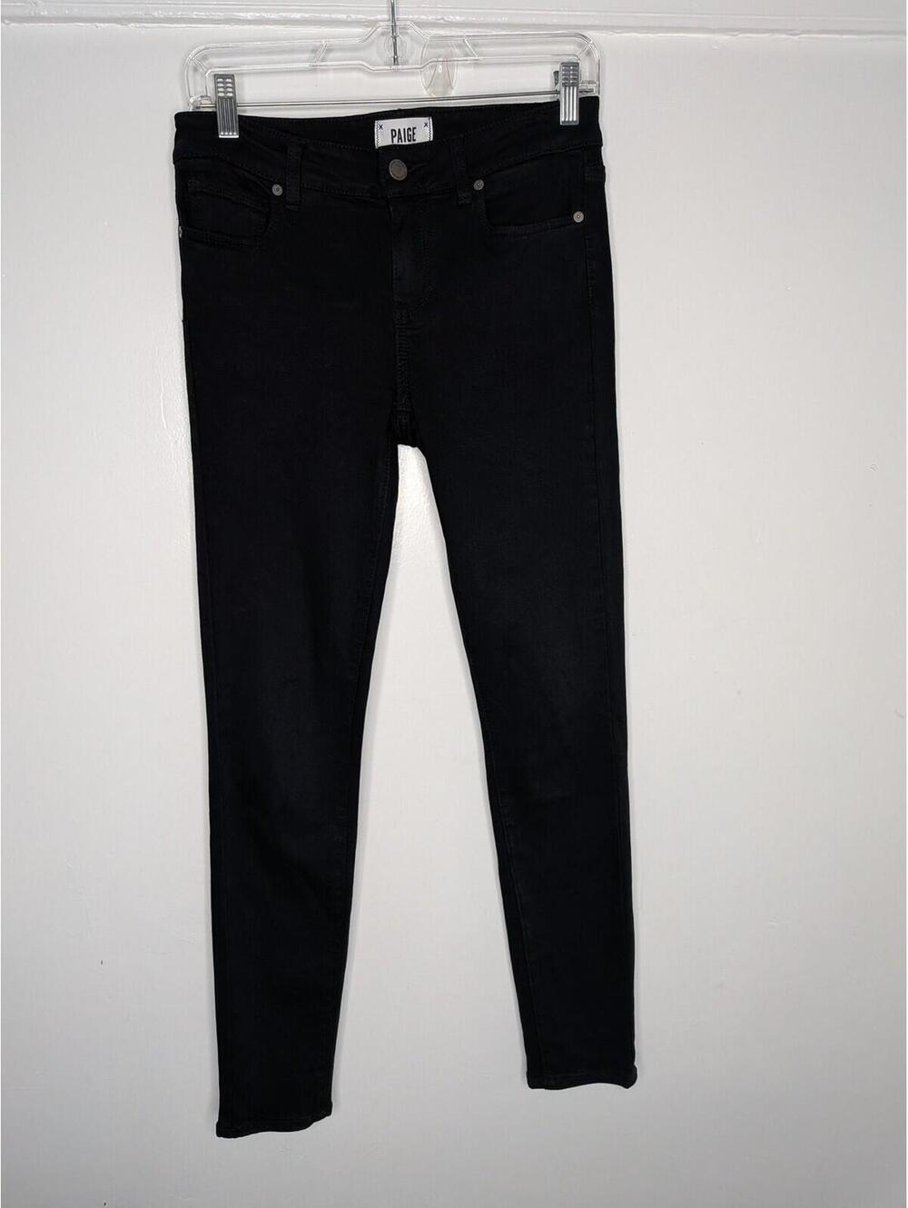 Paige Verdugo Ultra Skinny Jeans Womens 27 Black Dark Wash Stretch Denim Pants